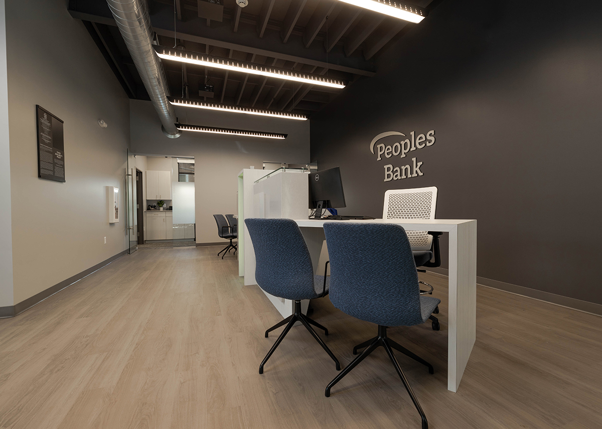 Peoples Bank interior workspaces