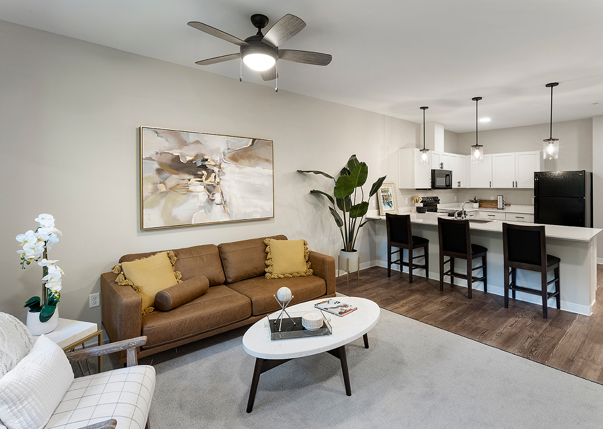 Crossing Commons apartment living area