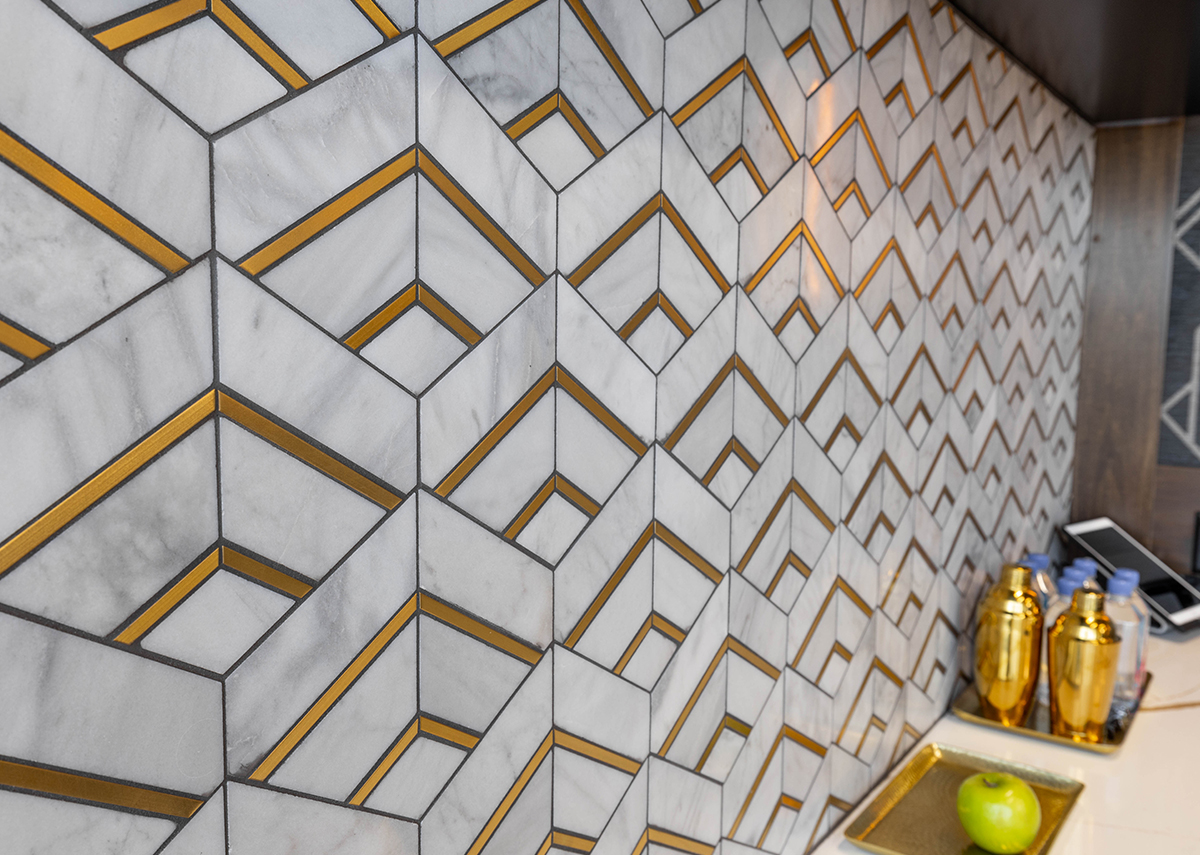 VizyPay tile feature wall
