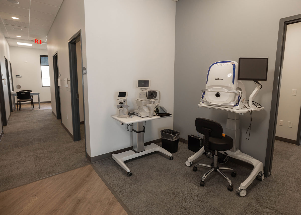 Elite Eye Care hallway and testing machines