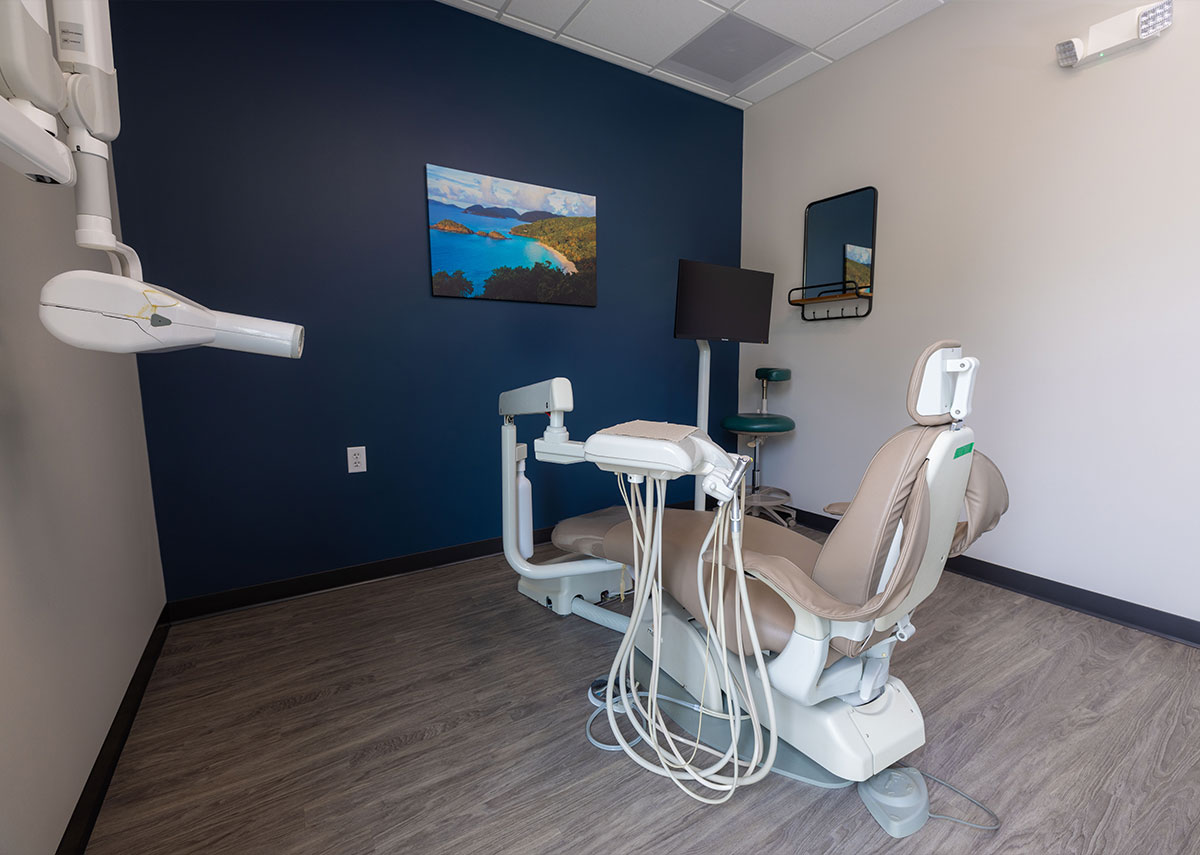 Todays Dental Exam Room with exam chair