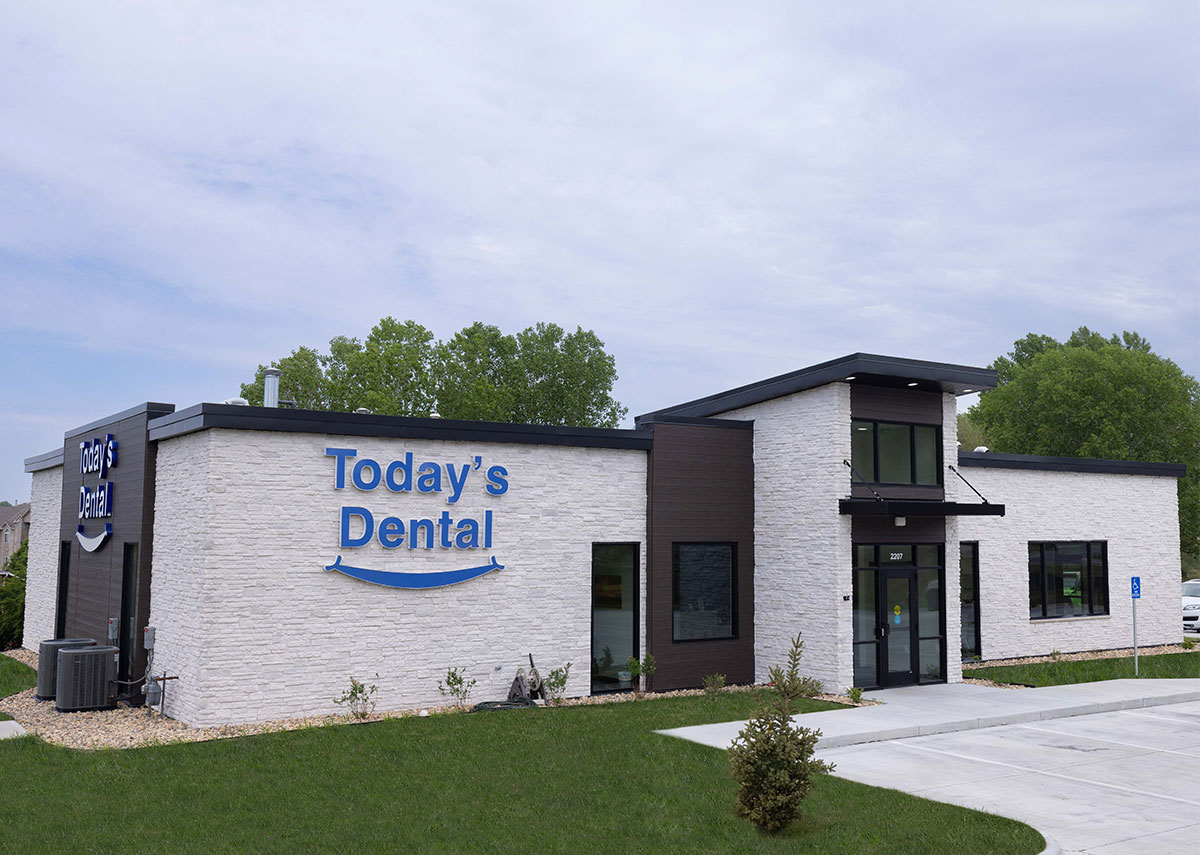 Todays Dental exterior with white stone facade