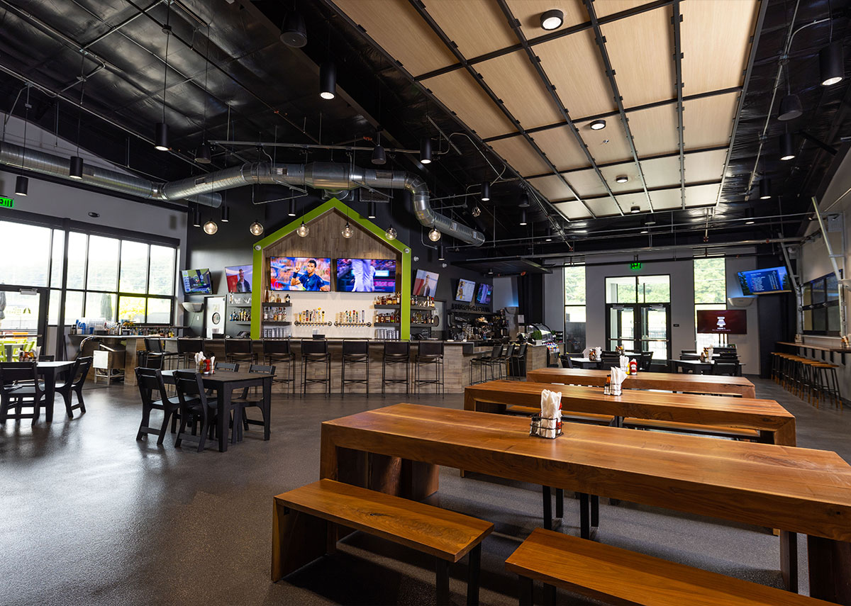 Paws and Pints restaurant area