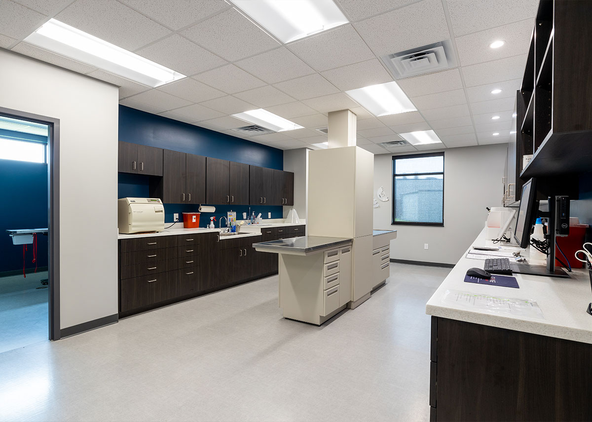 Carlisle Veterinary Clinic staff area back room