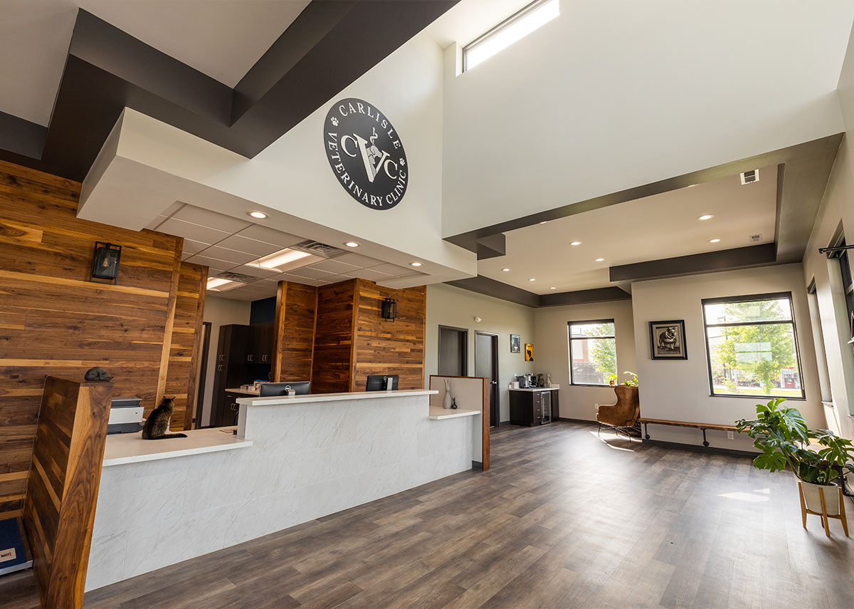 Carlisle Veterinary Clinic lobby waiting area