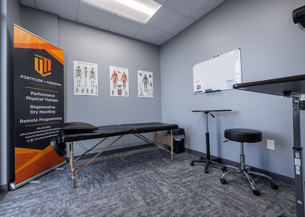 SISU physical therapy room with table to lay on