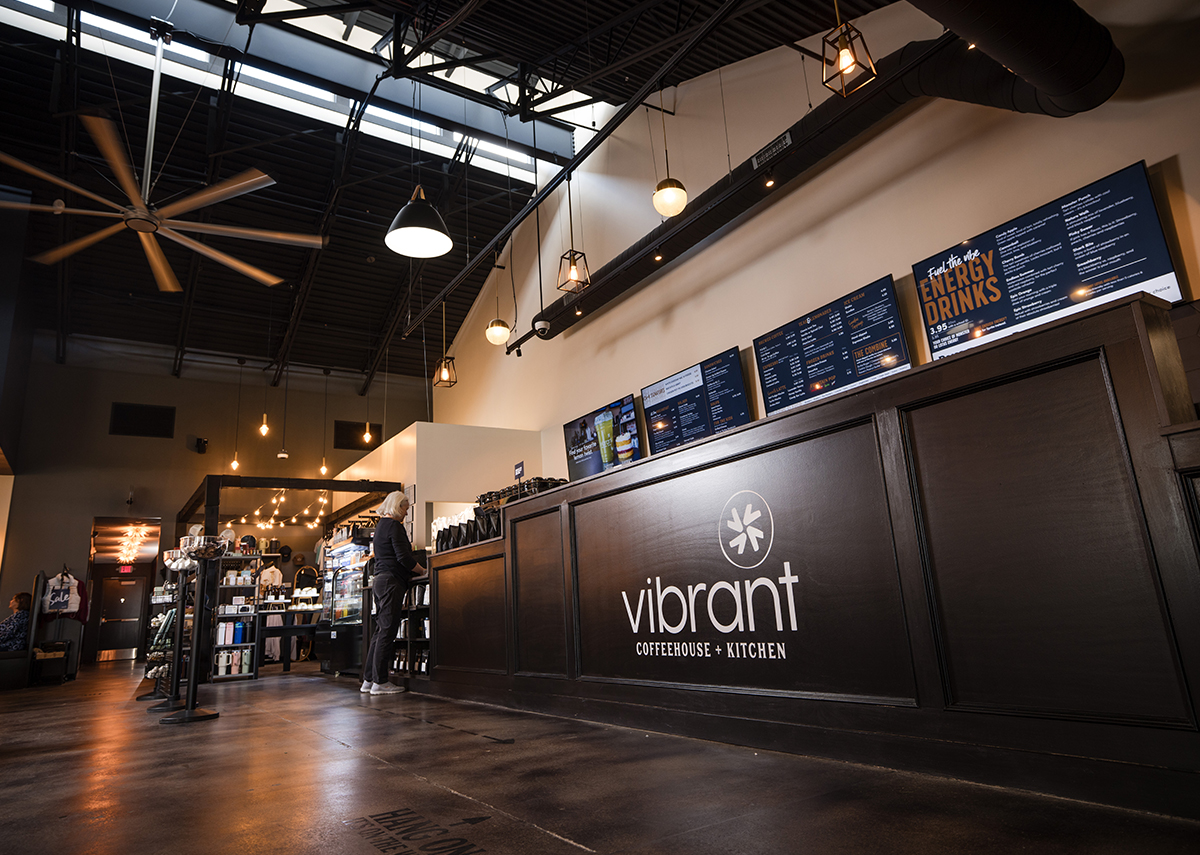 Vibrant Coffee House bar area