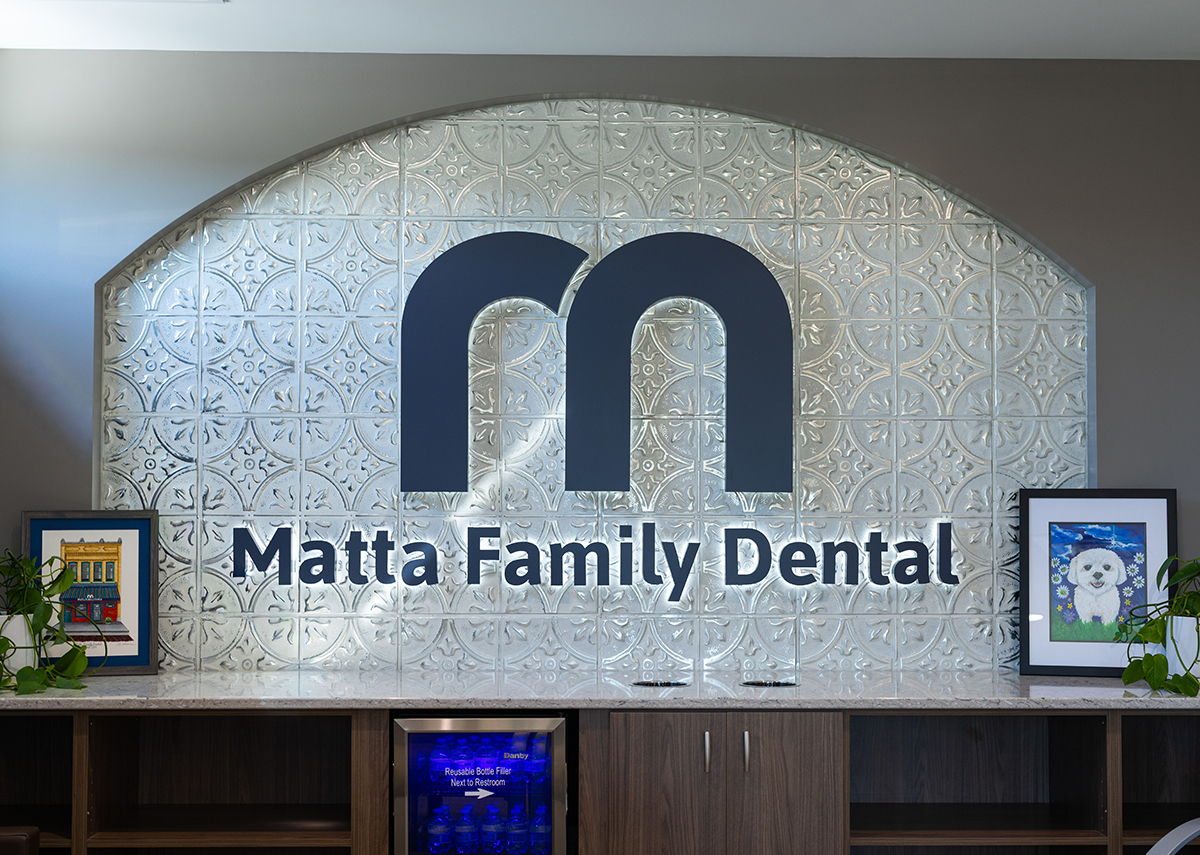 Matta Family Dental Logo on Wall