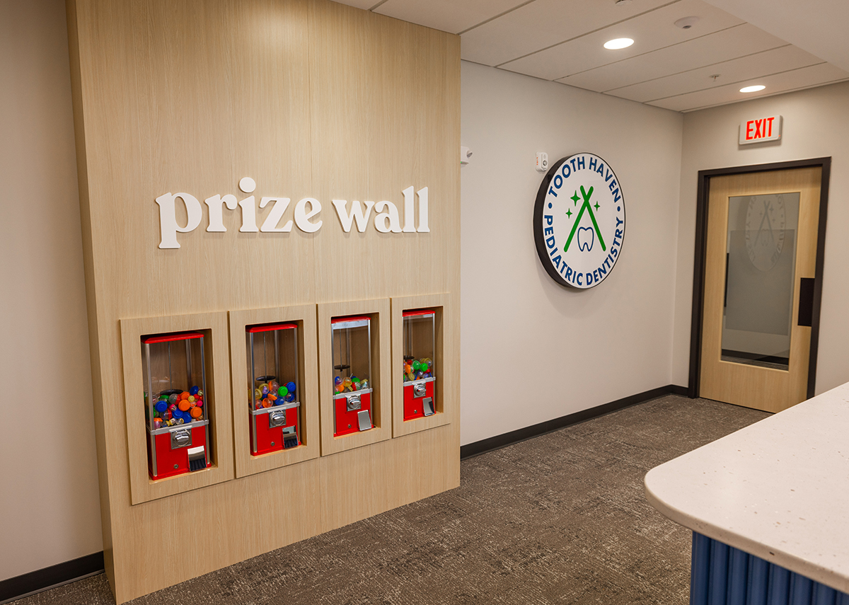 Tooth Haven Pediatric Dentistry Prize Wall